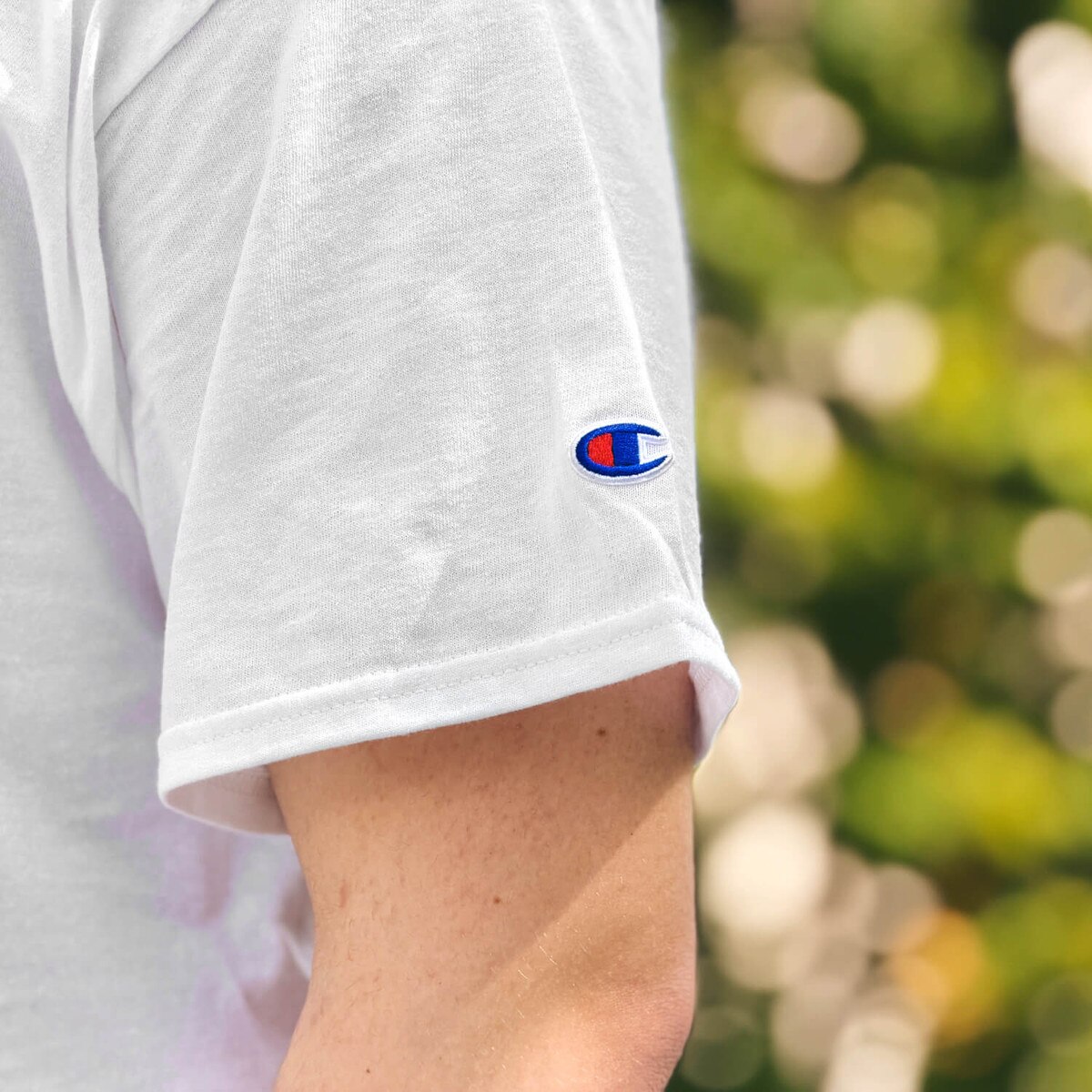 Champion® Patriotic Cyclones Script White T-Shirt